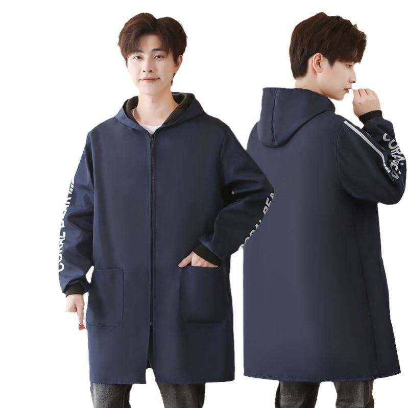 성인 방수 기모 작업복 긴 소매 작업복 외부 가운 착용 남성 및 여성 가정용 주방 요리 앞치마 겨울