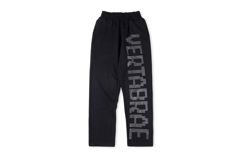 跨境外贸男女明星同款Vertabrae sweatpants镶钻立体字休闲长裤|undefined