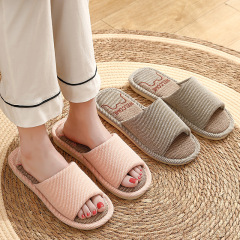 Linen Slippers for Men and Women - Anti-Odor, Spring and Autumn, Four Seasons, Cotton-Linen, Cool Shoes, Home and Indoor, Quiet Fabric Slippers - Wholesale