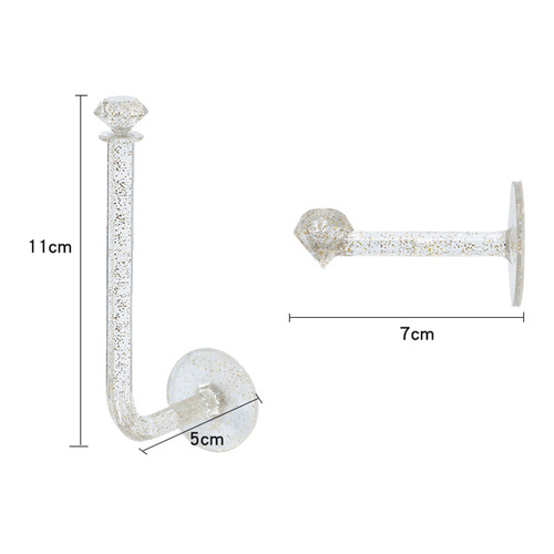 Household bright transparent combinable hook diamond viscose headband jewelry hanger patented manufacturer direct sales