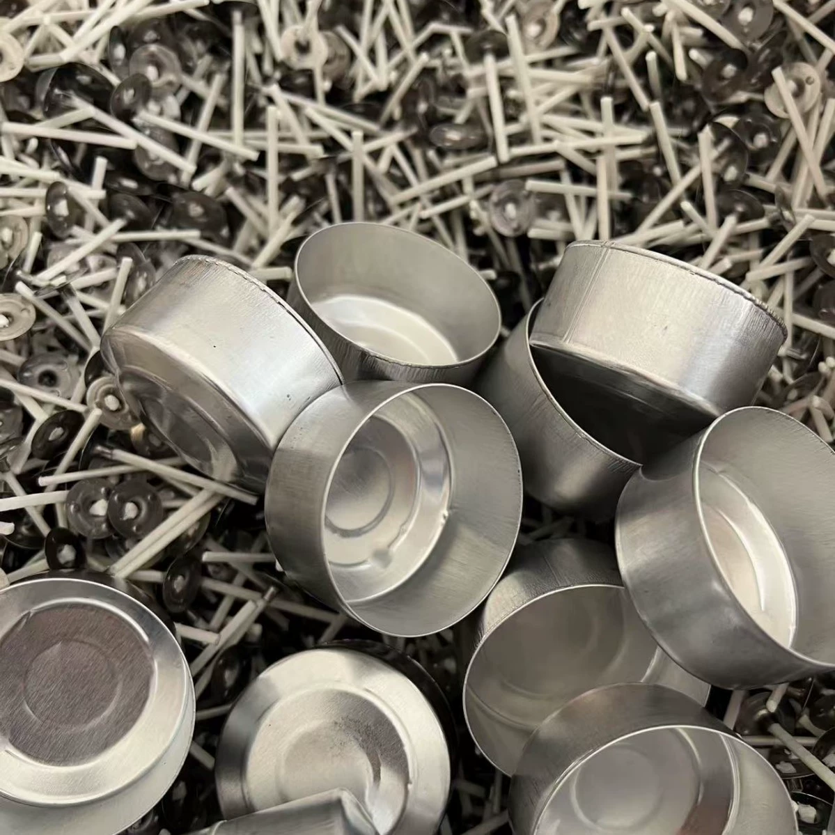 Заводская алюминиевая оболочка для чайной свечи, пустая чашка, алюминиевый бокс для масляной лампы, фитиль для свечи, основание для лампы с завитком, 4/8/12 часов горения.