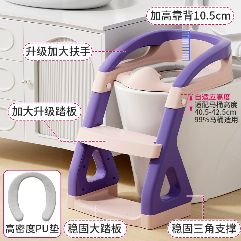 Toilet with stairs girl's, children's footstool