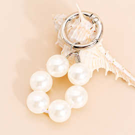 大众百搭饰品珍珠串珠开口环两用钥匙扣手机壳钥匙包包挂件配饰
