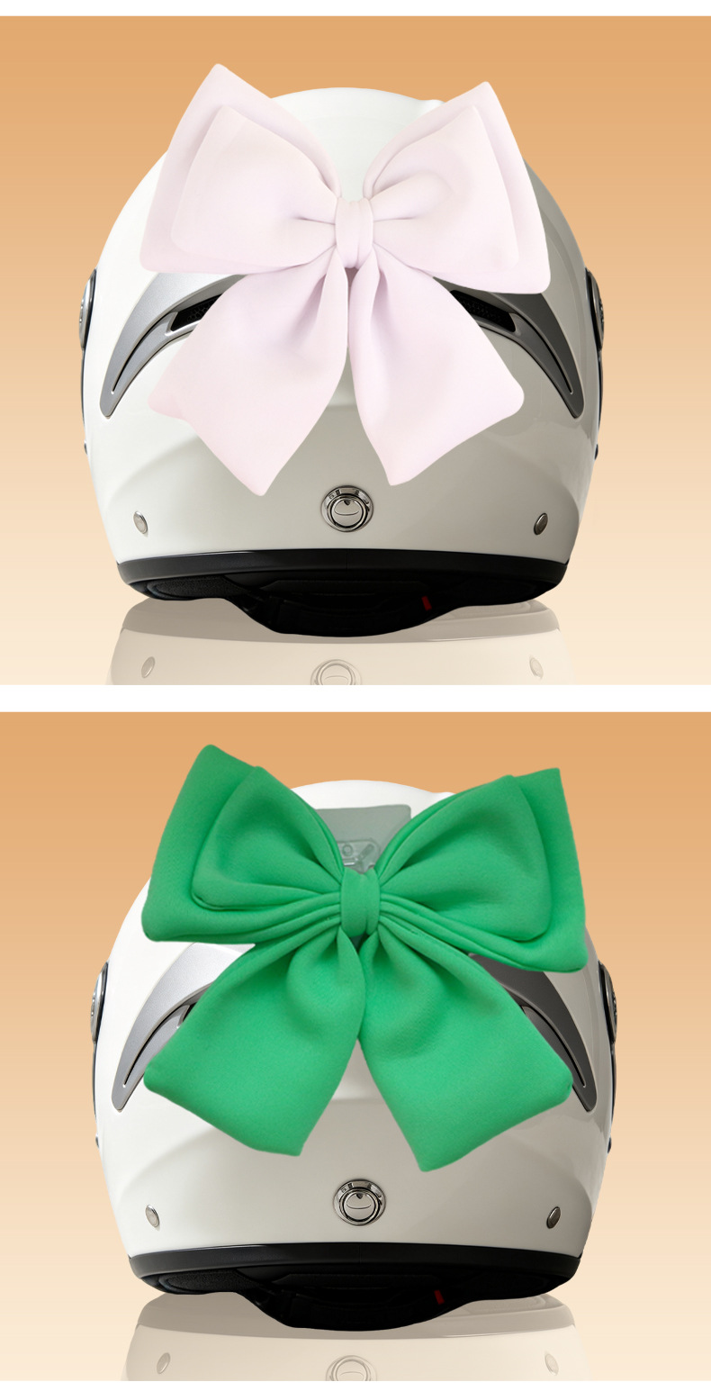 Helmet decorative bow accessory, cute decoration for ski, motorcycle, and electric vehicle, quick-release bow modification accessory