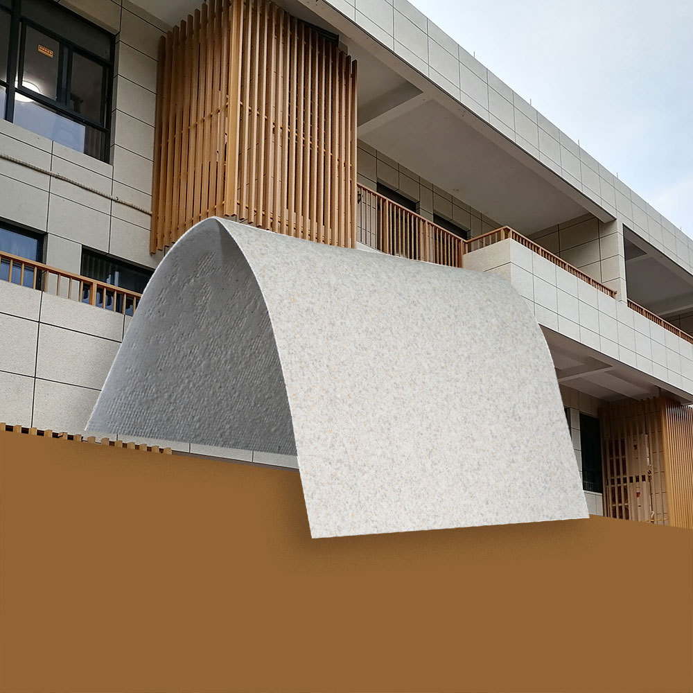 花岗岩柔性石材旧房翻新外墙装饰板户外软瓷洞石板水泥木纹浇筑板