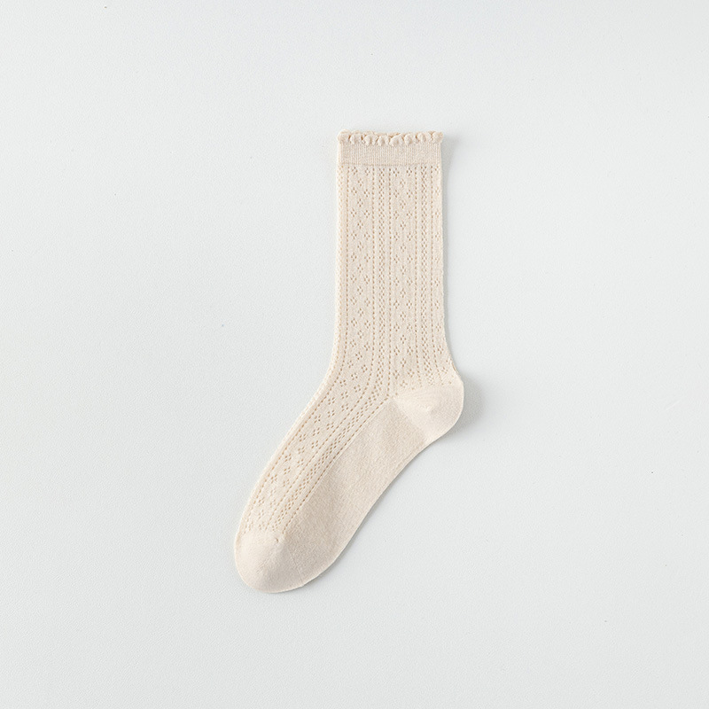 Calcetines de Tubo Medio de Malla para Mujer de Algodón, Transpirable para Verano image 13