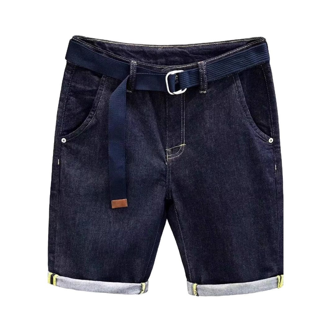 Verano nuevo bolsillo personal jeans pantalones cortos marca de moda hombre pantalones delgados pantalones sueltos