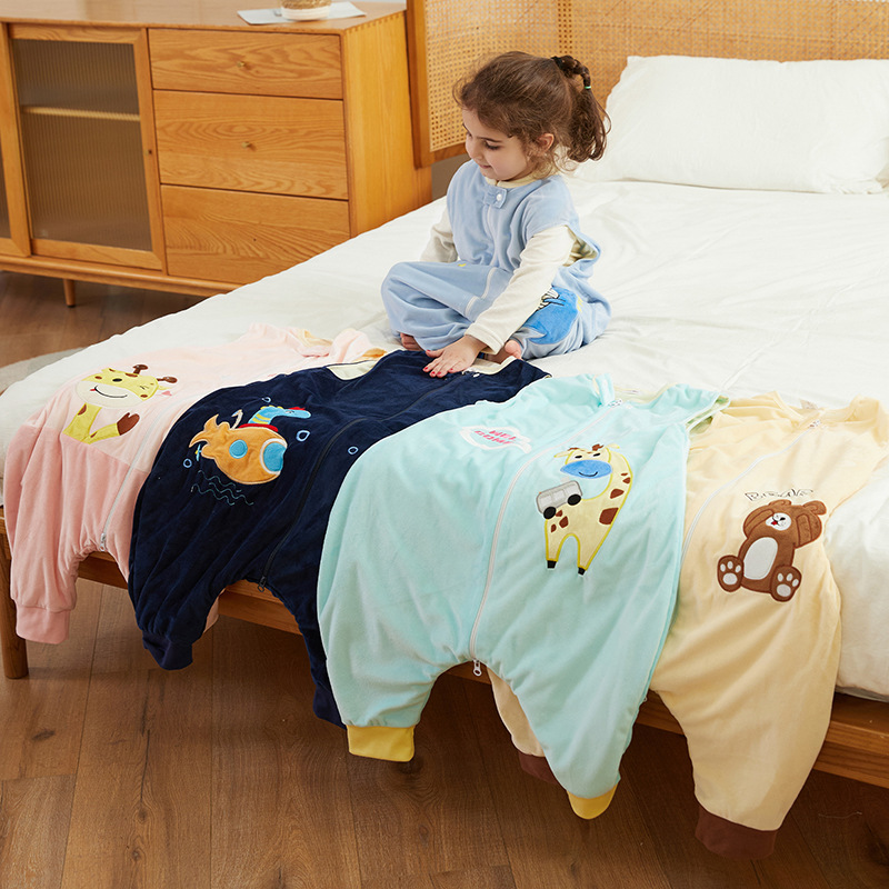 MICHELY transfronterizo nuevo saco de dormir para niños otoño dibujos animados niños saco de dormir anti-patada