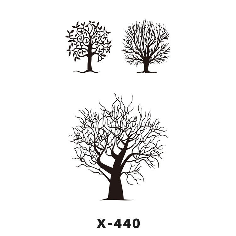 Arco de flor pequeña pegatinas de tatuaje fresco 3D dibujos animados transfronterizo Henna rosa impermeable texto en inglés pegatinas de tatuaje