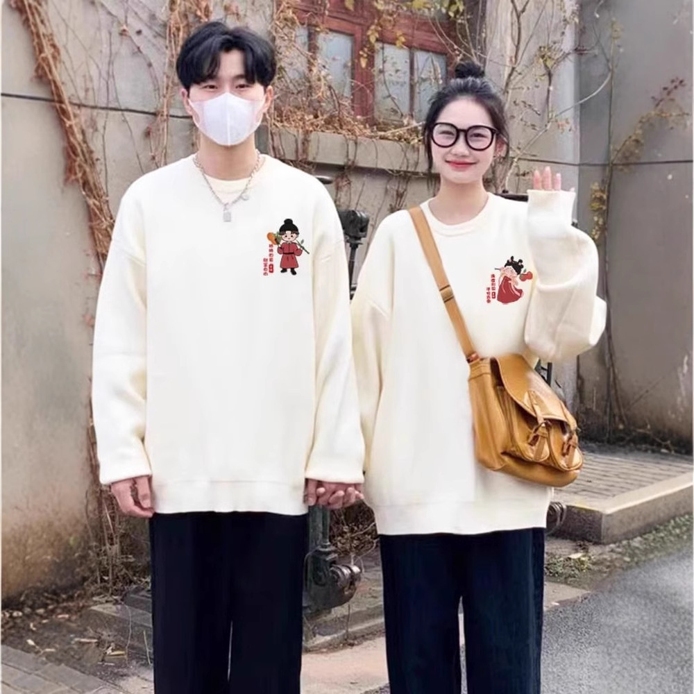 가을과 겨울 하이 엔드 센스 새로운 중국 커플 다른 2024 새로운 인터넷 축하 틈새 트렌디 브랜드 자켓을 착용