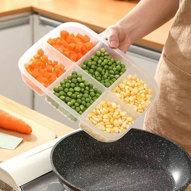 Контейнер для хранения замороженных мясных блюд и продуктов питания, перегородка для холодильника, контейнер для замороженного мяса, контейнер для свежести, контейнер для ингредиентов с имбирем и чесноком