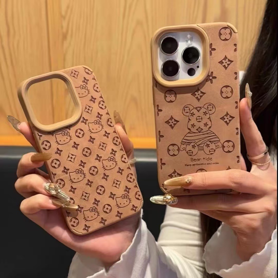 Nueva piel de cordero para iPhone 16 funda para teléfono móvil Apple 15promax/14 anti-caída 13pro12 lindo 11