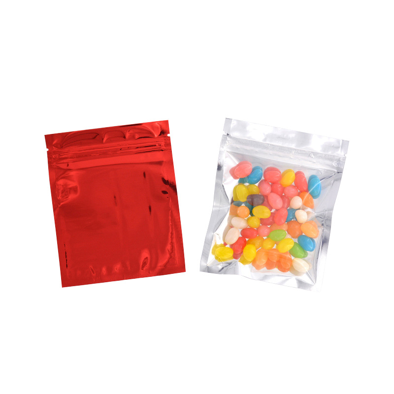 Transfronterizo de color brillante Chapado en aluminio Yin y Yang hueso translúcido bolsa autosellante accesorios de maquinaria de hardware bolsa de sellado 100 piezas Precio