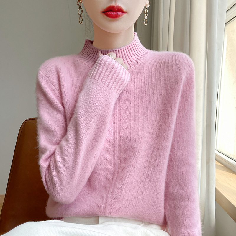 Woolen demi-season knitted sweater
