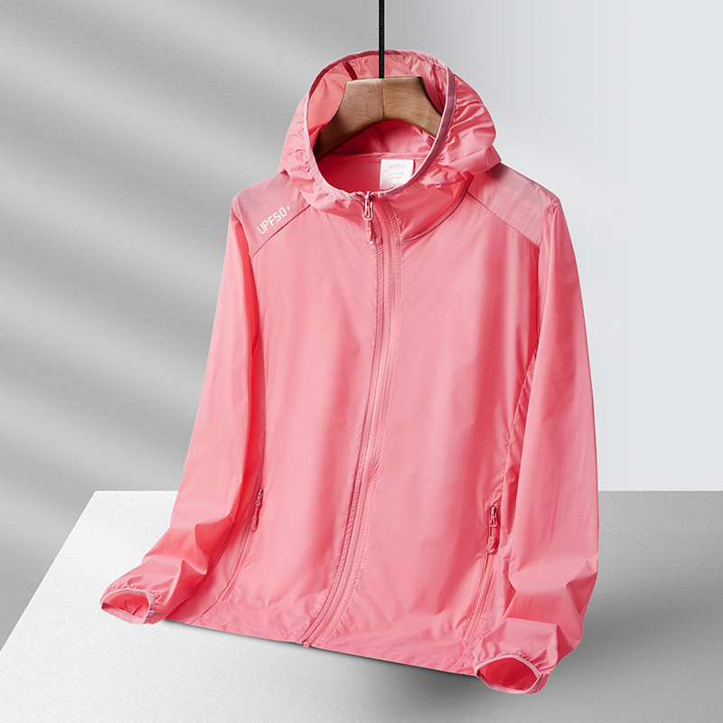 Nueva ropa de protección solar de hielo para hombres UPF + ligera y transpirable pareja al aire libre ropa de protección solar puede imprimir LOGO