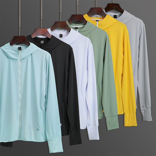 Unisex Spring and Summer Hooded Skin-Friendly Quick-Dry Thin Casual Breathable Versatile Fashion Jacket