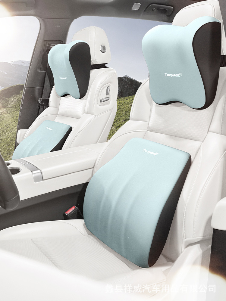 Car interior butterfly headrest driver large waist comfortable neck pillow neck pillow waist cushion seat waist support wholesale