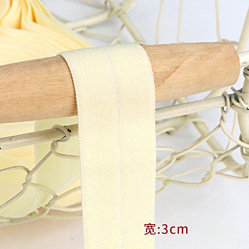 Tira de borde elástico de algodón accesorios de tela tira de borde de ropa de bebé cinta ropa interior banda elástica correa de tela plegable