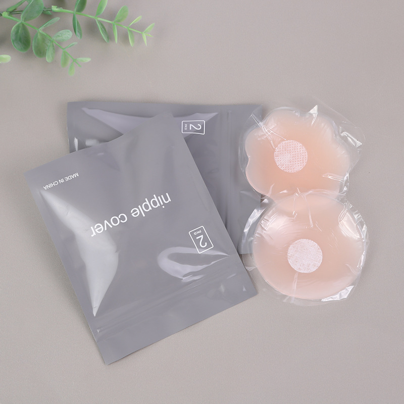 Pegatinas de mama de silicona pegatinas de pecho anti-bump de mujer correa de boda invisible pecho grande y pequeño natación impermeable anti-exposición pezón pegatinas