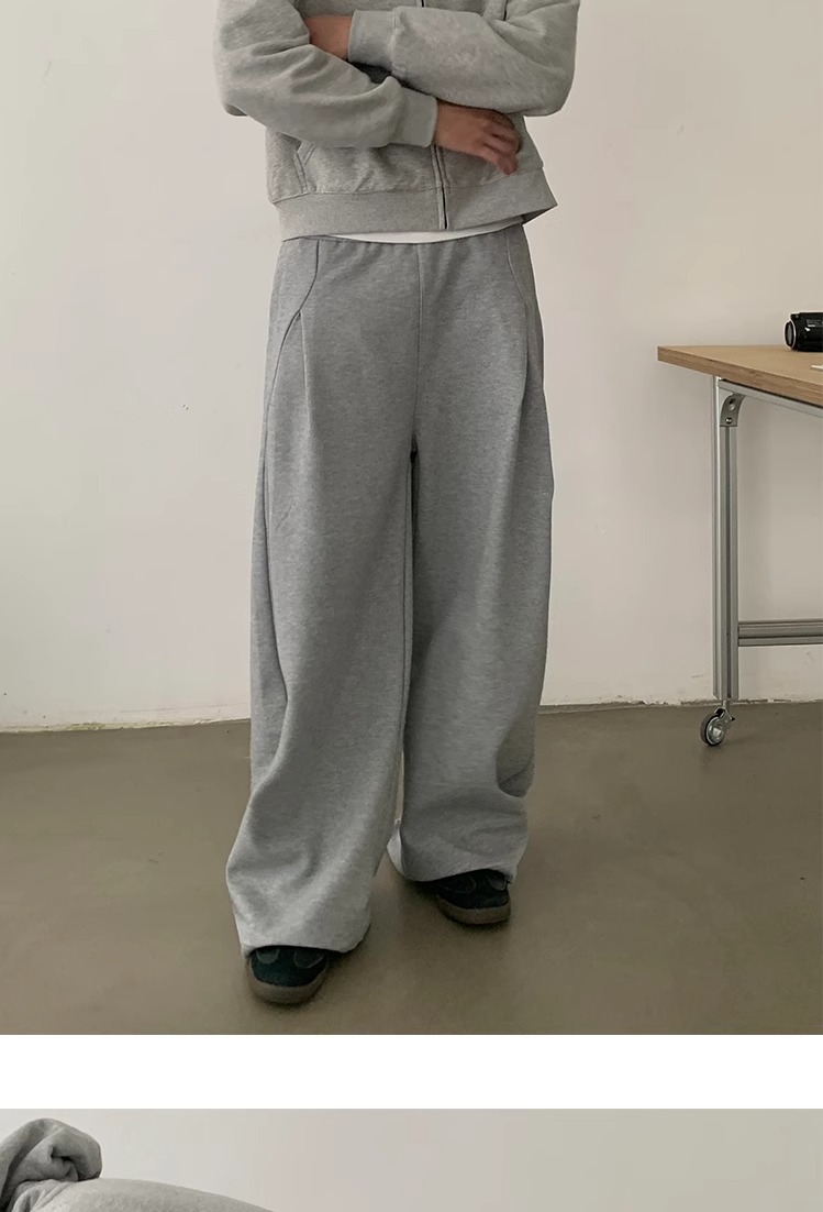 Men's Clothing Retro Spring Structure Cut Scimitar Sweatpants Men And Women Loose Casual Straight Sports Pants Trend_viptrois.com
