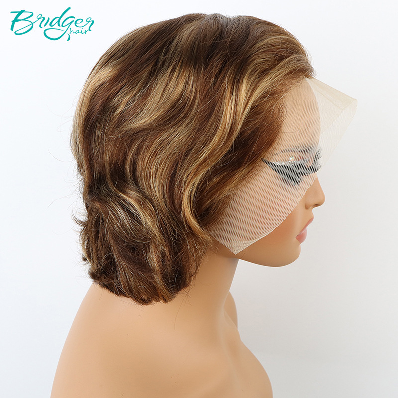 Parrucca 13x 4 pizzo frontale taglio pixie capelli elfo parrucca vita reale copertura_voghion.com