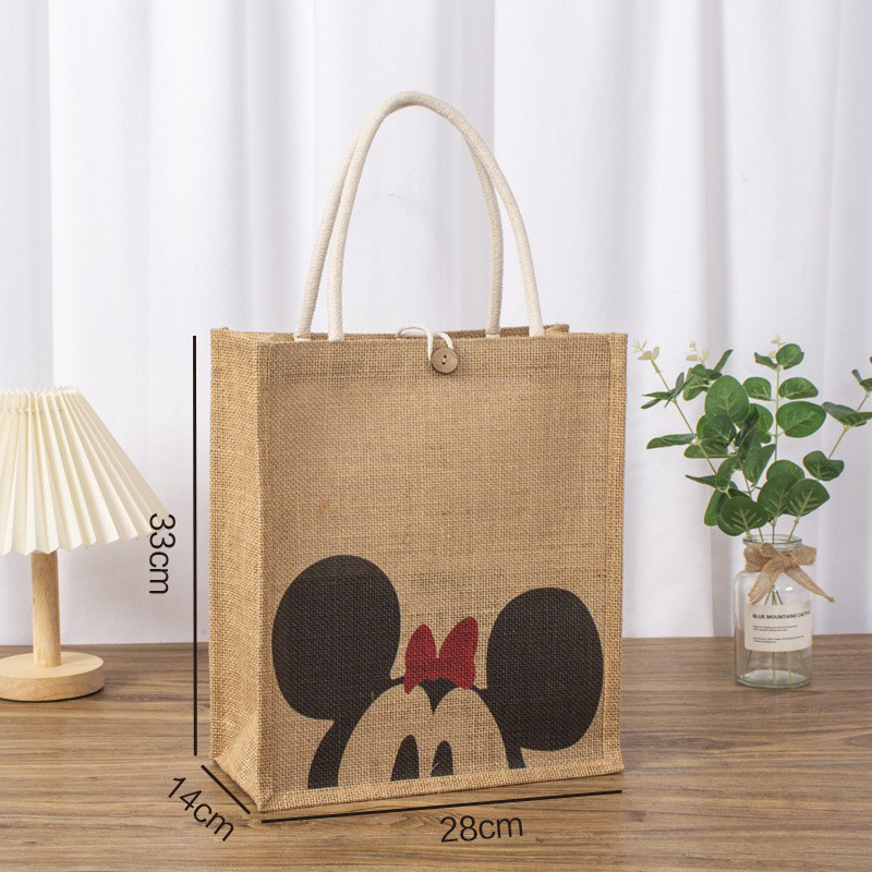 Bolsas de lino portátiles personalizadas pintadas diy bolsas de lino portátiles publicitarias festivas bolsas de regalo personalizadas