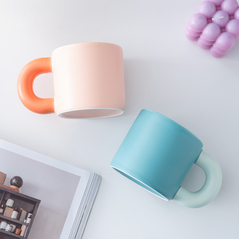 Hermoso mango de grasa taza de agua taza de regalo taza de agua taza de café taza de cerámica personalizada taza