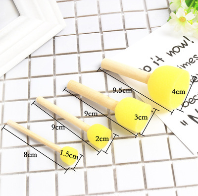 children DIY painting Graffiti Sponge brush suit Early childhood DIY Art Supplies 4 Mushroom Sponge brush