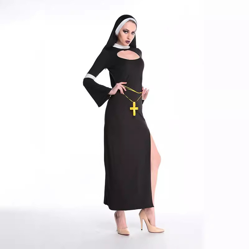 European And American Games Uniforms Halloween Cosplay Nun Costumes Themed Party Party Stage Costumes Performance Costumes_ecoleips.com