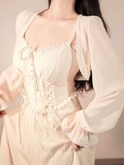 温柔风雪纺防晒衣女夏季配吊带裙子外搭小披肩开衫薄外套短款罩衫