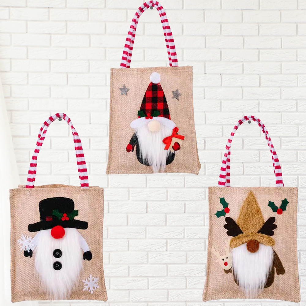 Snowman Pattern Fashion Style Christmas Fashion Snowman Cloth Party Gift Bags