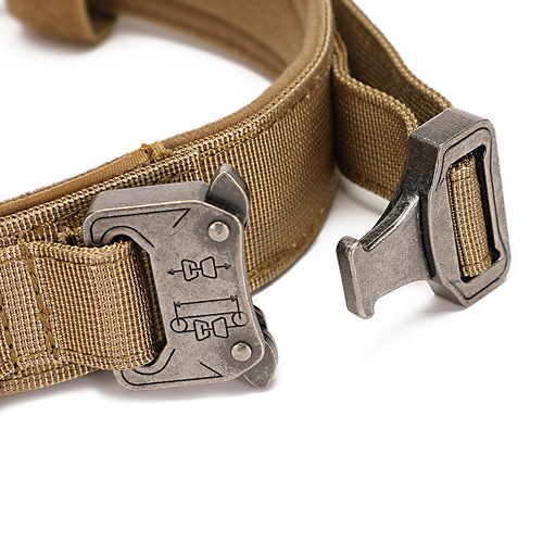 Cross-border tactical dog collar pet collar military dog ​​collar medium and large dog training dog nylon thickened traction collar