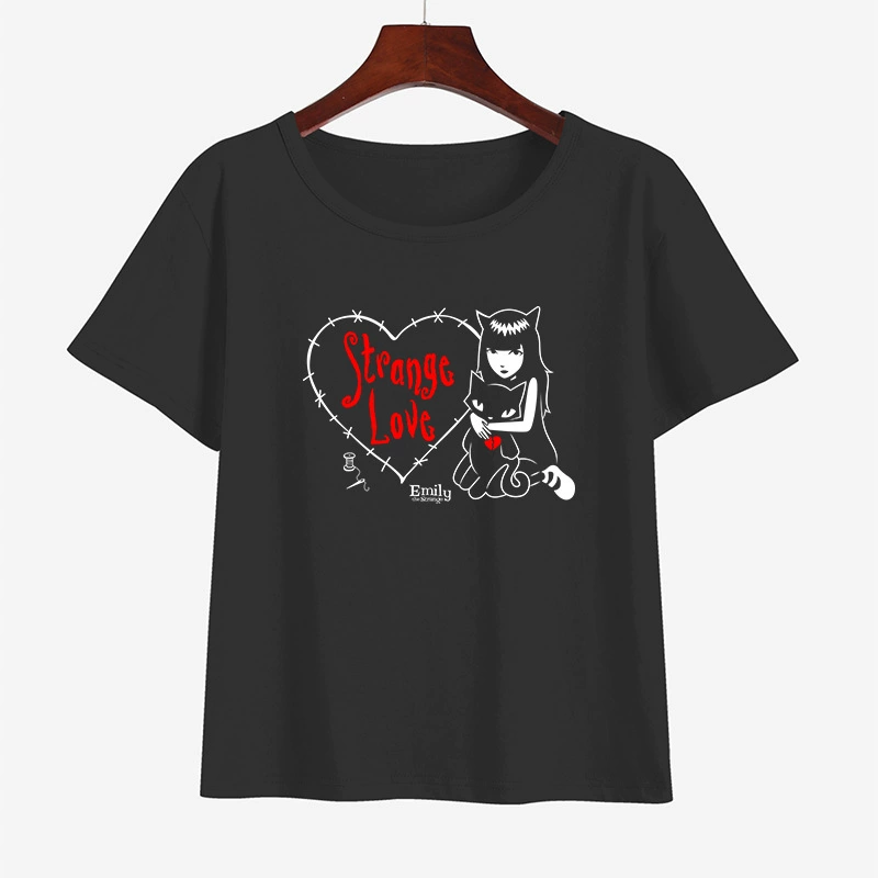 Футболка для внешней торговли Strange Love Letters с короткими рукавами Amazon Европейские и американские топы AliExpress трансграничная поставка