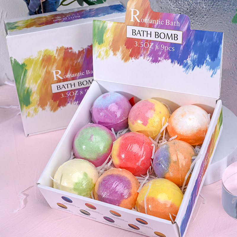 Bath ball three layers ShuangSeQiu Balls essential oil Body moist Rejuvenation Bright Bath Bath Shower Gel
