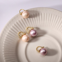珍珠耳环s925纯银感轻奢气质大珍珠耳环女耳饰耳坠新品8291L