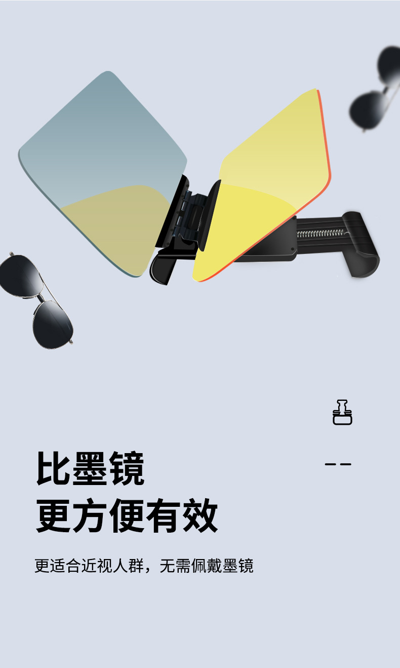 Car night vision anti-high beam artifact nemesis sun visor anti-glare anti-glare mirror day and night driver goggles