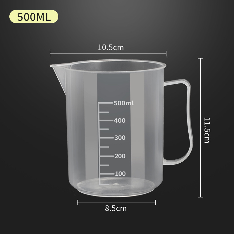 500ml 측정 컵 이어 핸들 식품 등급 PP 소재