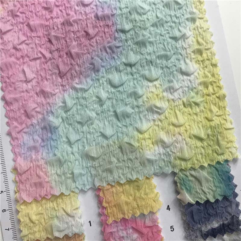 拔彩起泡后工艺面料 10个颜色  饰品 婚纱面料 舞台面料 M393011