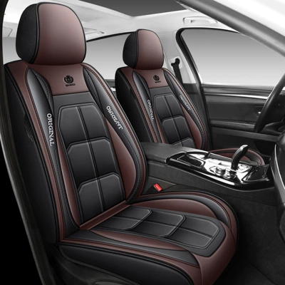 Seat cushion, seat cover – Car full-cover seat cushions in stock - front-row-double-seatbrown