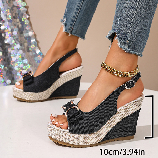 fashionable summer sandals wedge heel platform