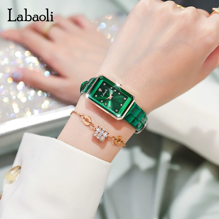Labaoli новая квадратная кожаная часовая модель с узором «змея», легкая роскошь, простой нишевый LA120