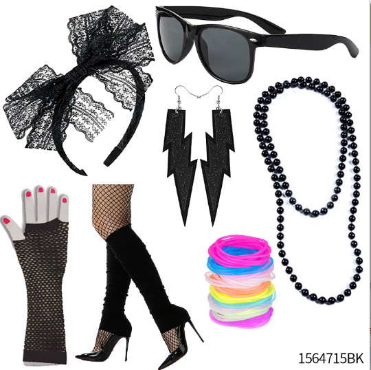 1980 s 80s traje collar pulsera falda de gasa guantes brazalete 80s Flapper girl dress