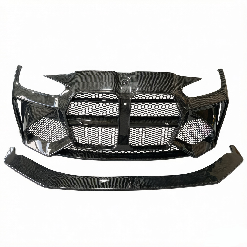 Suitable for BMW M3 M4 G80 G82 dry carbon fiber front bumper modification AD style front bumper body kit