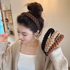 秋冬款高級感發箍女新款百搭高顱頂洗臉壓發發卡頭箍髮飾髮飾批發