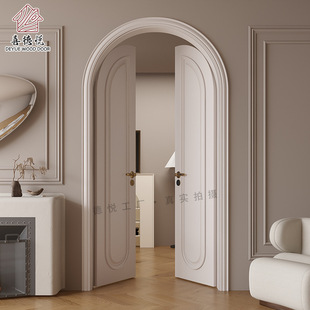 Solid Wood Entrance Door, Log Double Door Manufacturer Wholesale Door, Paint-Free Composite Double Sliding Door