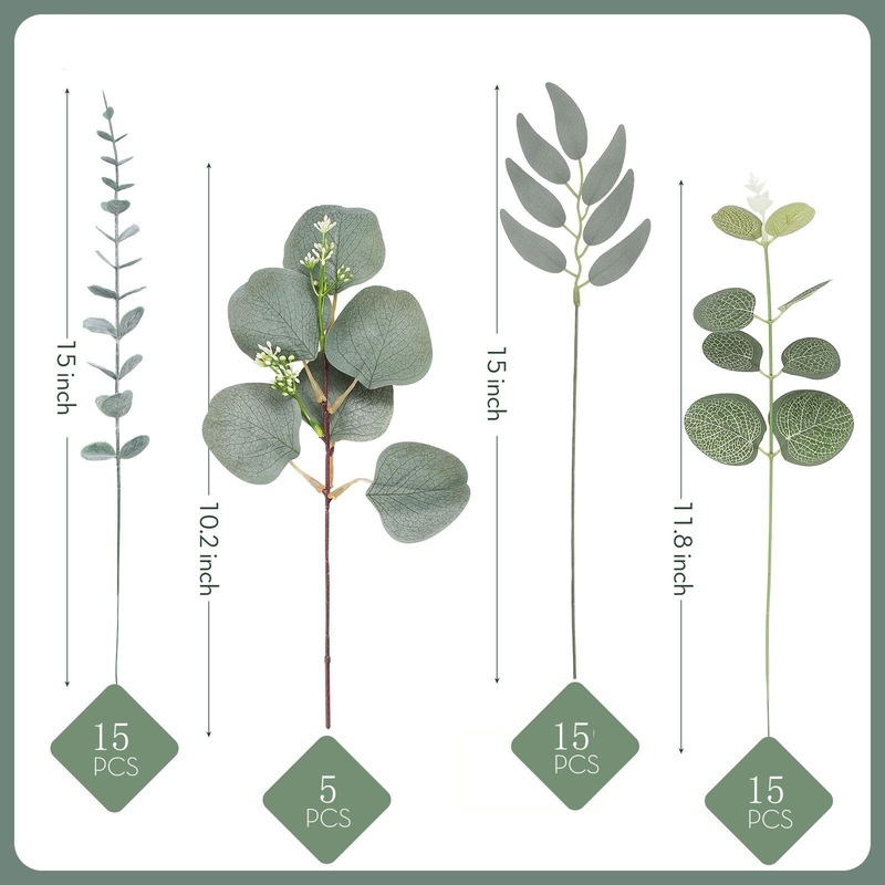 Eucalyptus Decorative Ornaments, Artificial Money Leaves, Fake Eucalyptus Leaves, High-Quality Bodhi Leaves, Scene Arrangement, Artificial Leaves