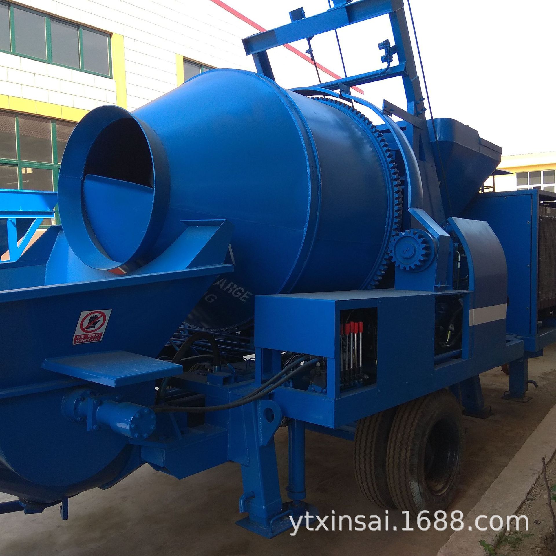 混凝土搅拌输送一体泵 柴油机混凝土搅拌一体天泵 混凝土搅拌机