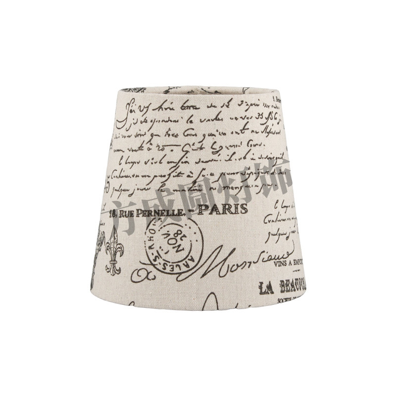 Lámpara de mesa con estampado de lino, pantalla de lámpara, dormitorio de estudio, carcasa de lámpara de cabecera simple, sala de estar de estilo europeo y americano, pantalla de lámpara de pie