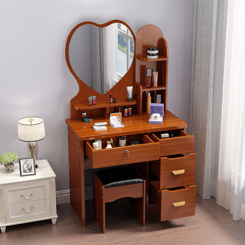 80cm 과일 나무 사랑 거울 오른쪽 캐비닛 + 스툴 보내기