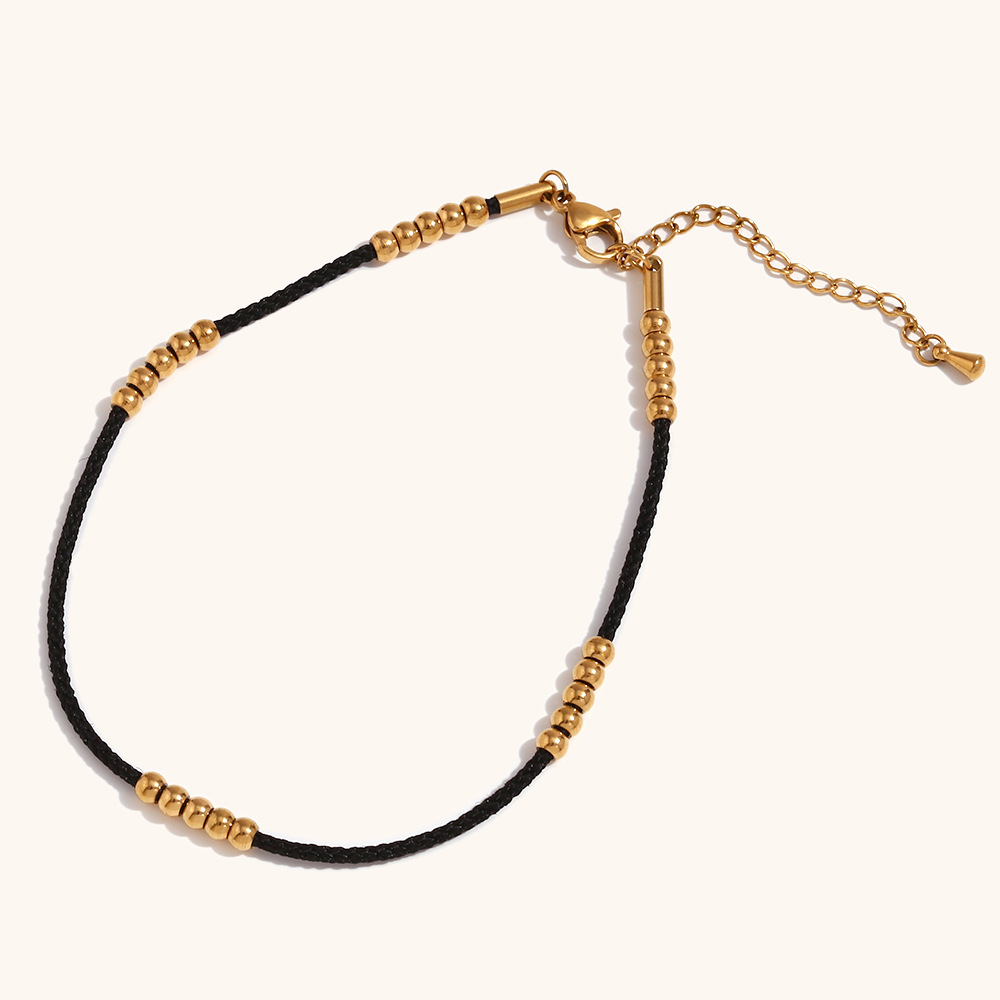 1 Piece Quantity Daily Occasion 1 Piece Vintage Style Geometric Color Block Stainless Steel Waterproof Non Tarnish PVD Coated Real Gold Plated Women's Anklet